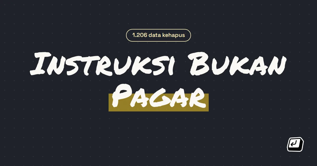 Ilustrasi instruksi agent yang bukan pengganti batas akses